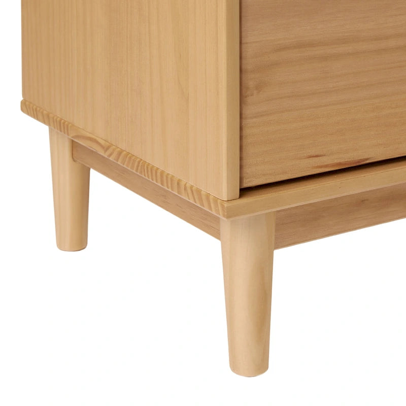Table de chevet en bois massif à 2 tiroirs de style Mid-Century de Middlebrook Designs