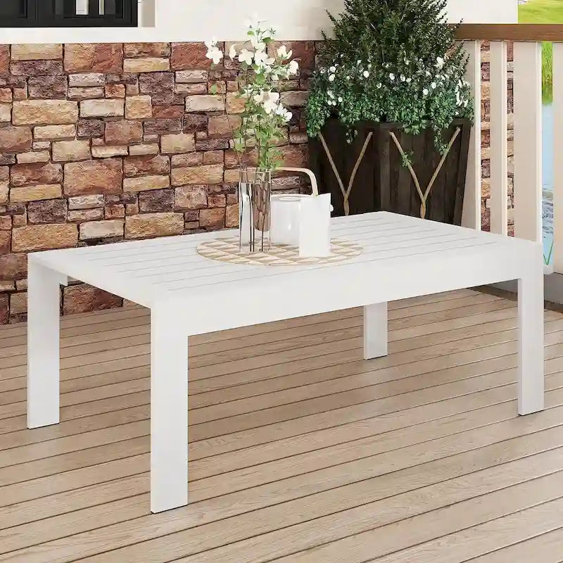 Table basse d'extérieur en aluminium résistant aux intempéries