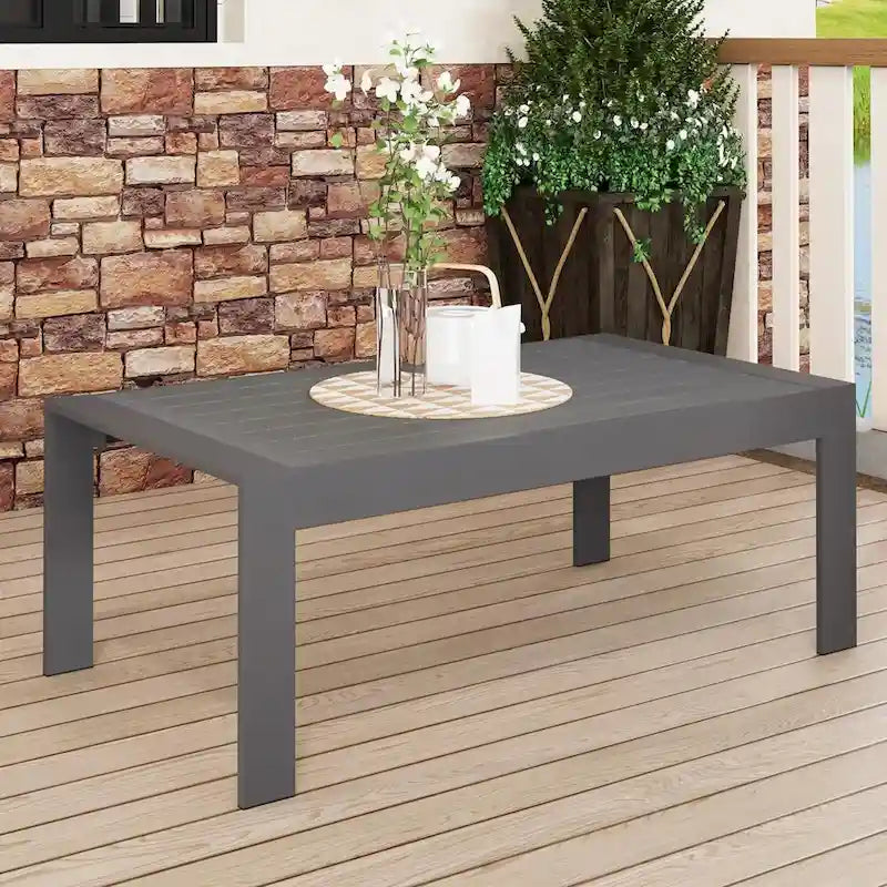 Table basse d'extérieur en aluminium résistant aux intempéries