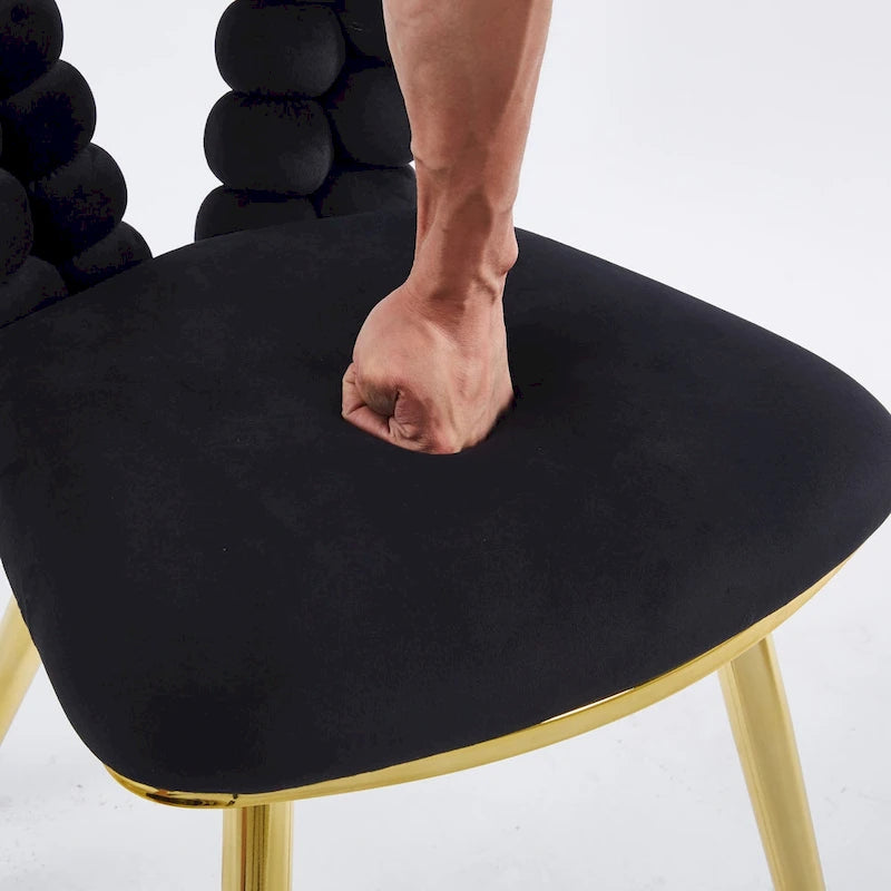 Fauteuils d'appoint modernes or et noir 22,04 (ensemble de 2)
