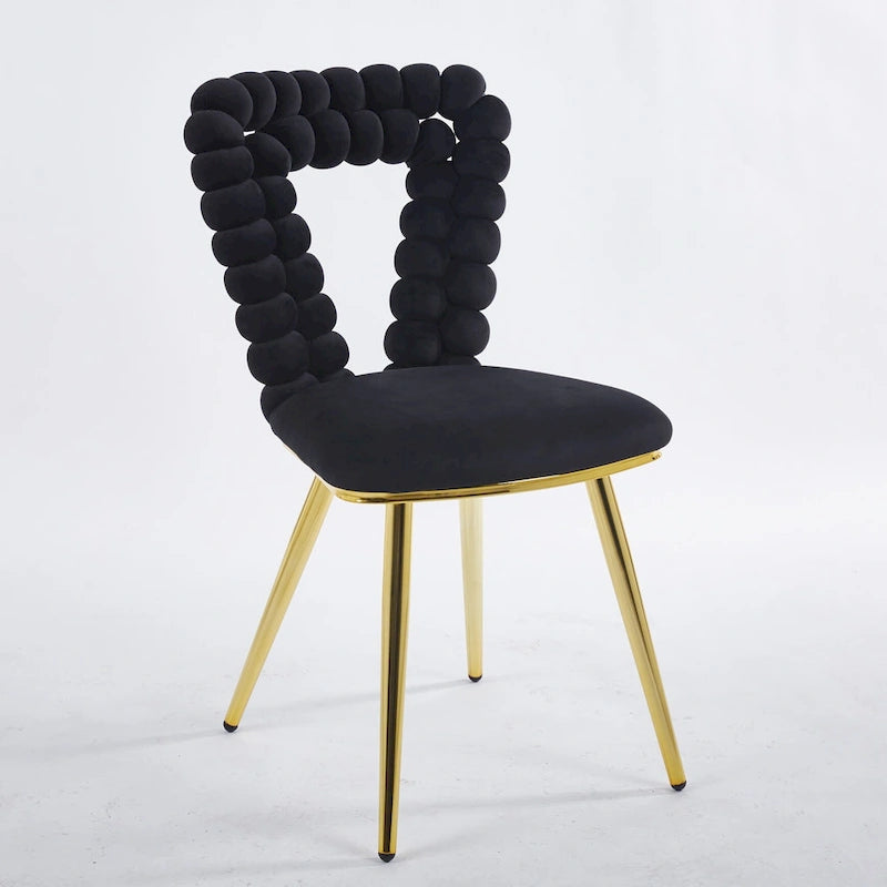 Fauteuils d'appoint modernes or et noir 22,04 (ensemble de 2)