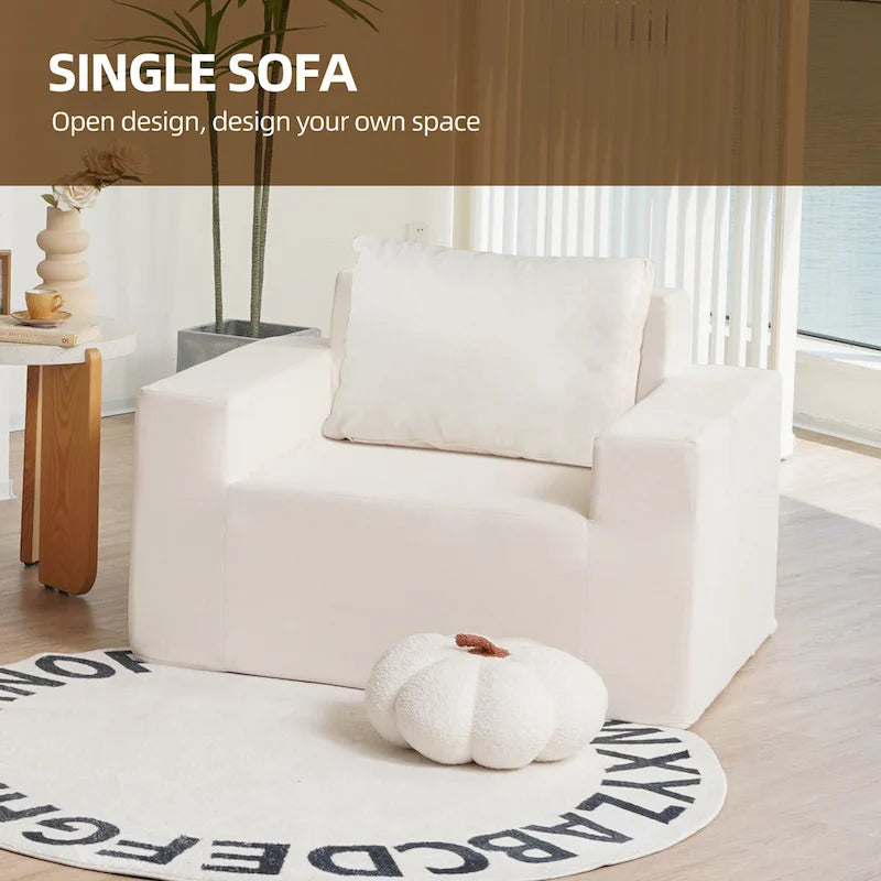 Fauteuil d'appoint moderne en chêne blanc américain 40,2 avec coussin