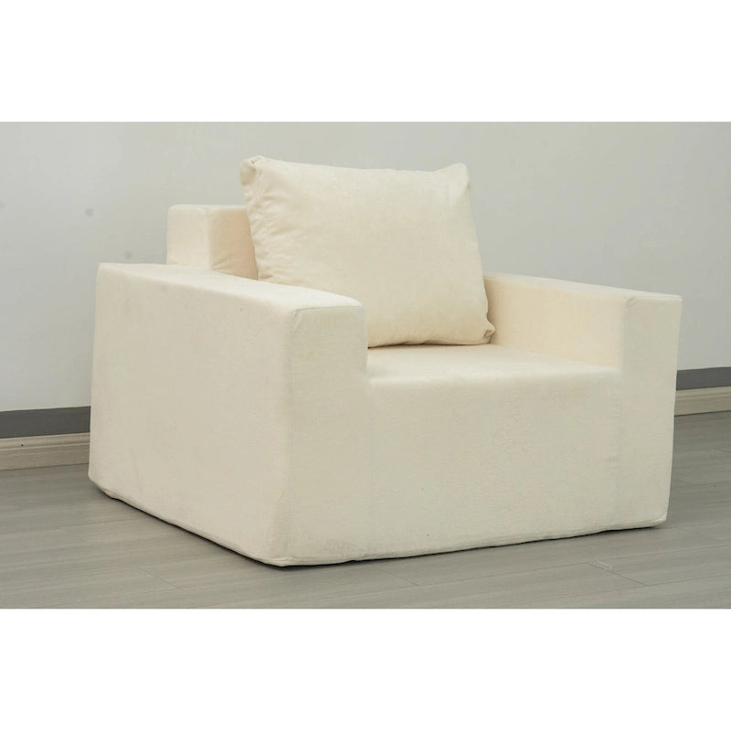 Fauteuil d'appoint moderne en chêne blanc américain 40,2 avec coussin