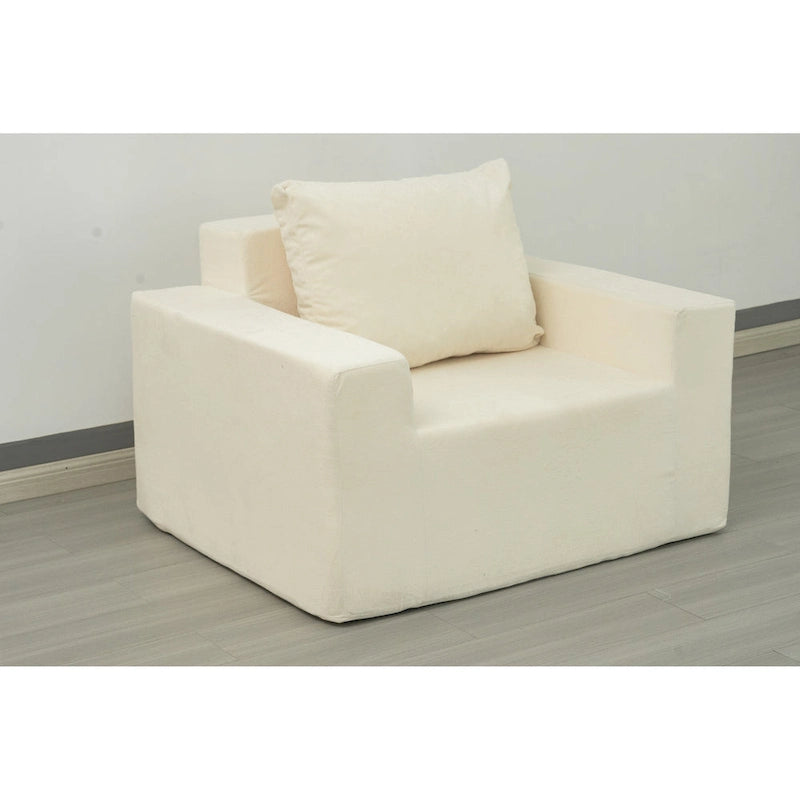 Fauteuil d'appoint moderne en chêne blanc américain 40,2 avec coussin