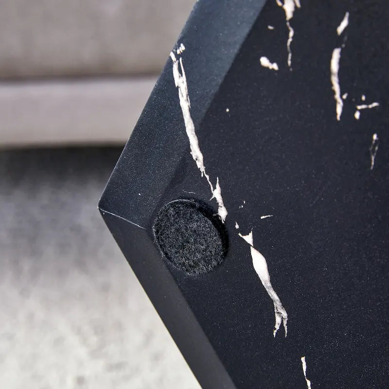 Ensemble de table basse hexagonale à motifs minimalistes