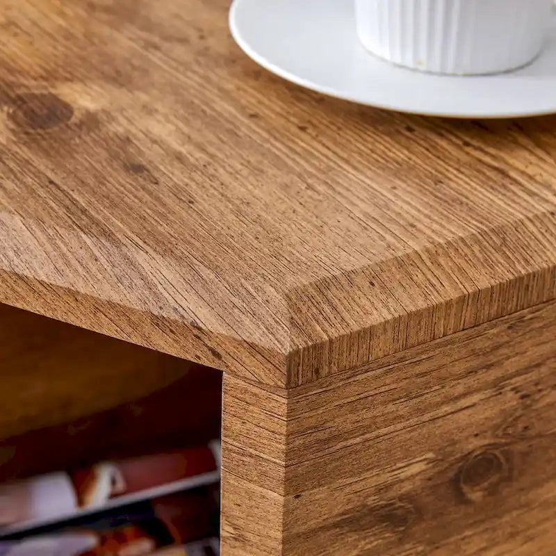 Ensemble de table basse hexagonale à motifs minimalistes