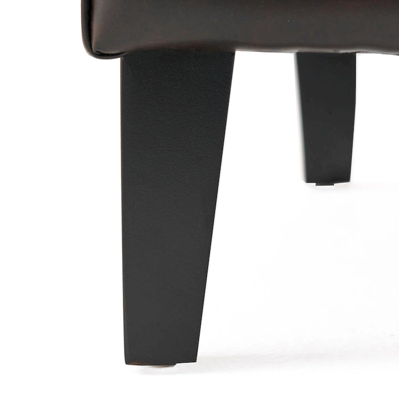 Fauteuil d'appoint à dossier haut de 27 pouces avec dossier à oreilles et pieds en bouleau