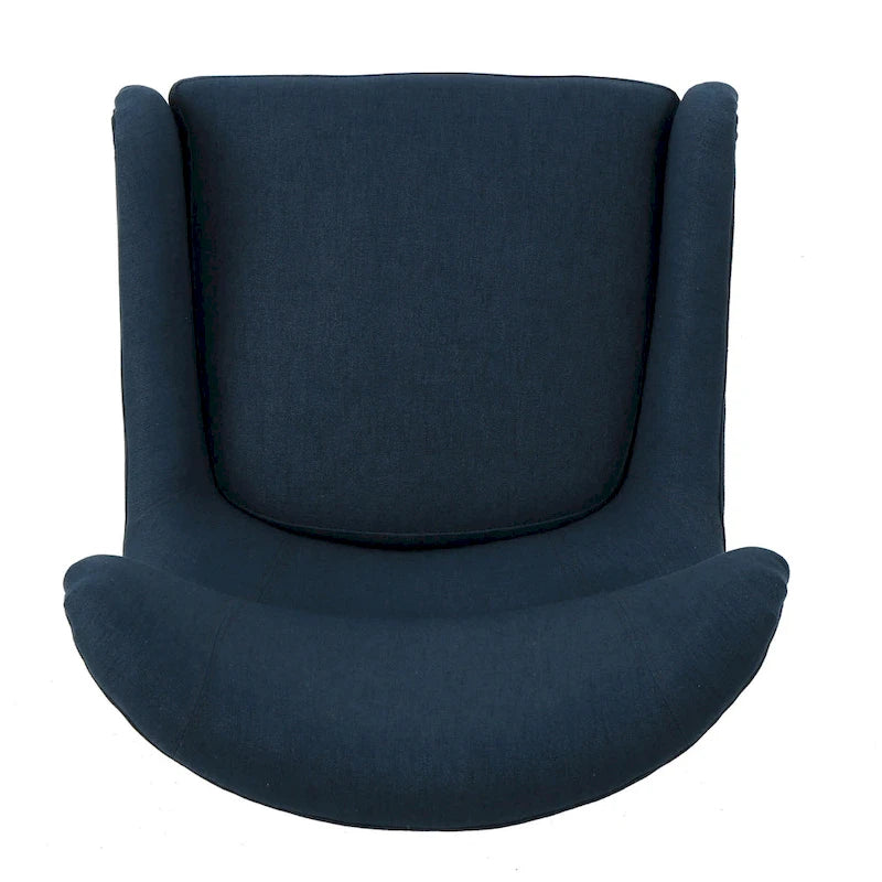Fauteuil d'appoint à dossier haut de 27 pouces avec dossier à oreilles et pieds en bouleau