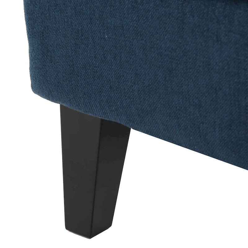 Fauteuil d'appoint à dossier haut de 27 pouces avec dossier à oreilles et pieds en bouleau