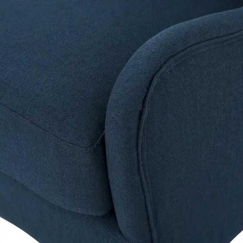 Fauteuil d'appoint à dossier haut de 27 pouces avec dossier à oreilles et pieds en bouleau