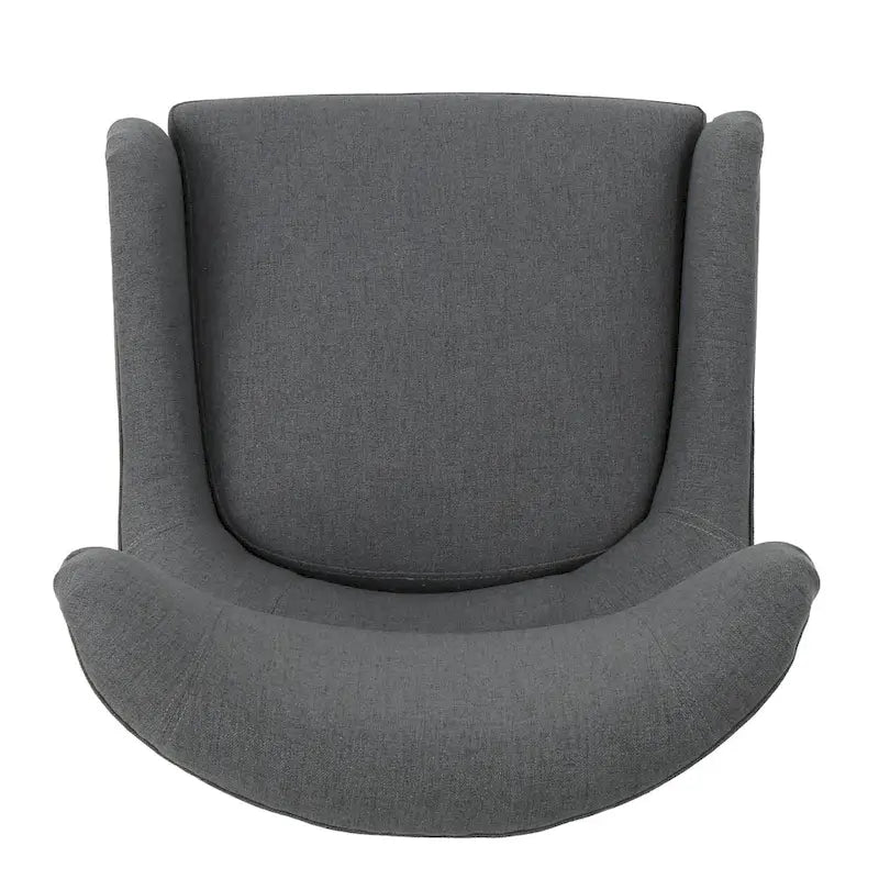 Fauteuil d'appoint à dossier haut de 27 pouces avec dossier à oreilles et pieds en bouleau