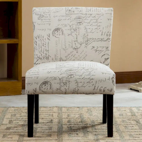 Fauteuil d'appoint rembourré de 25,5 pouces avec pieds en bois