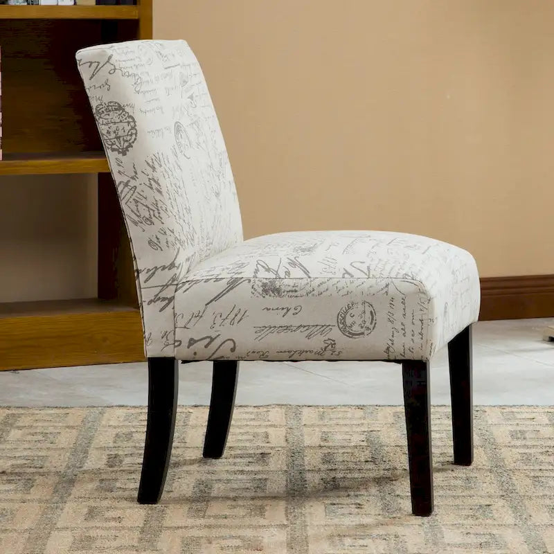 Fauteuil d'appoint rembourré de 25,5 pouces avec pieds en bois
