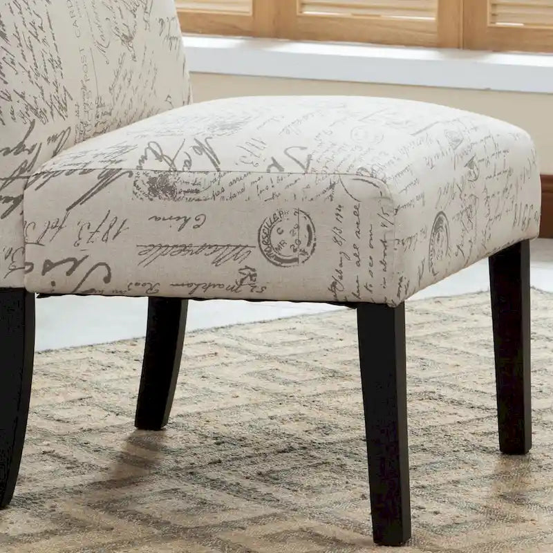 Fauteuil d'appoint rembourré de 25,5 pouces avec pieds en bois