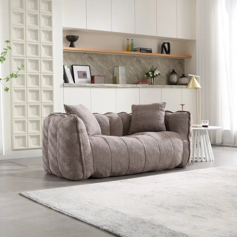 Canapé d'appoint moderne 65.1 en chenille capitonnée avec mousse haute résilience