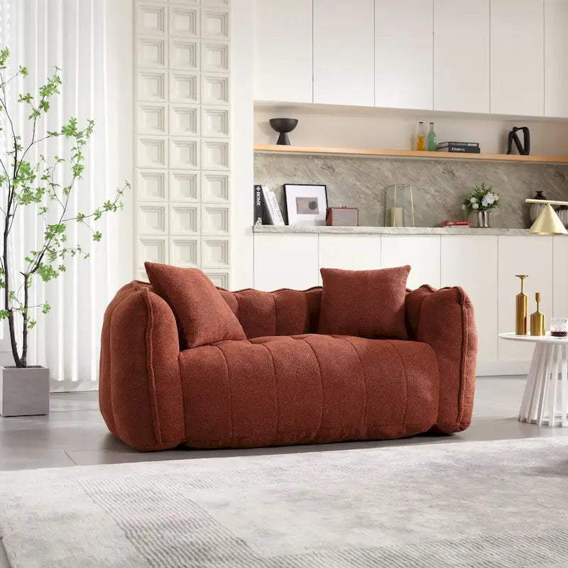 Canapé d'appoint moderne 65.1 en chenille capitonnée avec mousse haute résilience