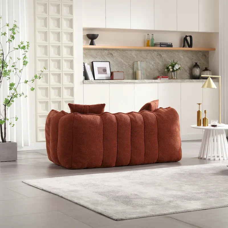 Canapé d'appoint moderne 65.1 en chenille capitonnée avec mousse haute résilience