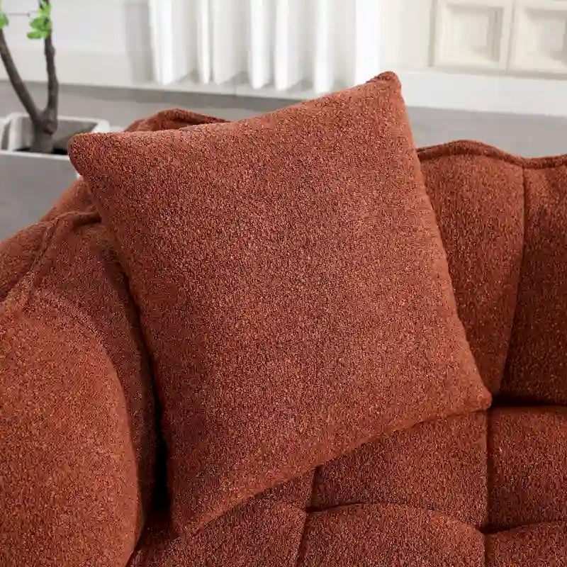 Canapé d'appoint moderne 65.1 en chenille capitonnée avec mousse haute résilience