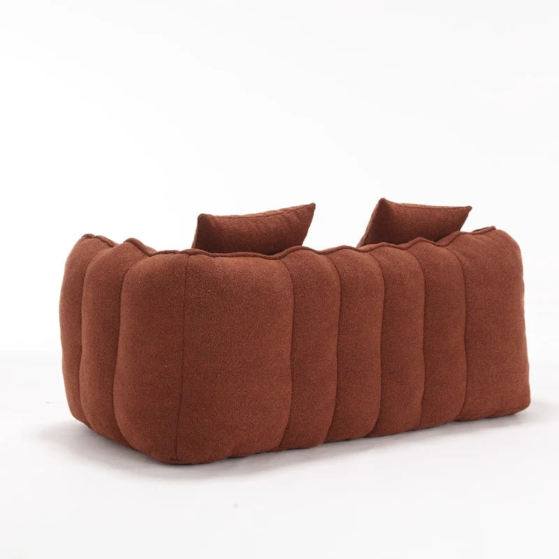 Canapé d'appoint moderne 65.1 en chenille capitonnée avec mousse haute résilience
