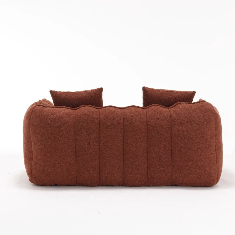 Canapé d'appoint moderne 65.1 en chenille capitonnée avec mousse haute résilience