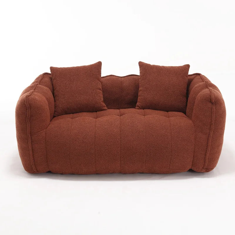 Canapé d'appoint moderne 65.1 en chenille capitonnée avec mousse haute résilience