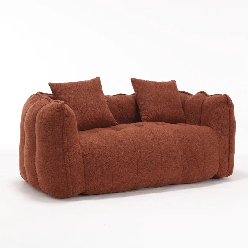 Canapé d'appoint moderne 65.1 en chenille capitonnée avec mousse haute résilience