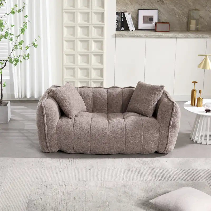 Canapé d'appoint moderne 65.1 en chenille capitonnée avec mousse haute résilience