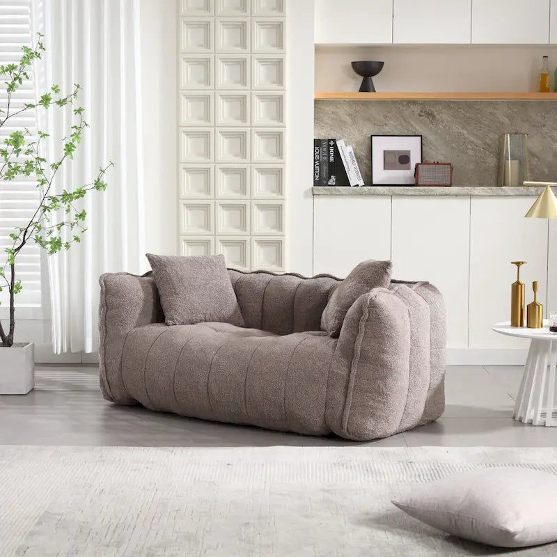 Canapé d'appoint moderne 65.1 en chenille capitonnée avec mousse haute résilience