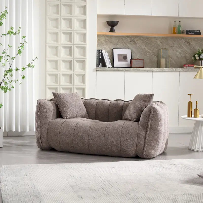 Canapé d'appoint moderne 65.1 en chenille capitonnée avec mousse haute résilience
