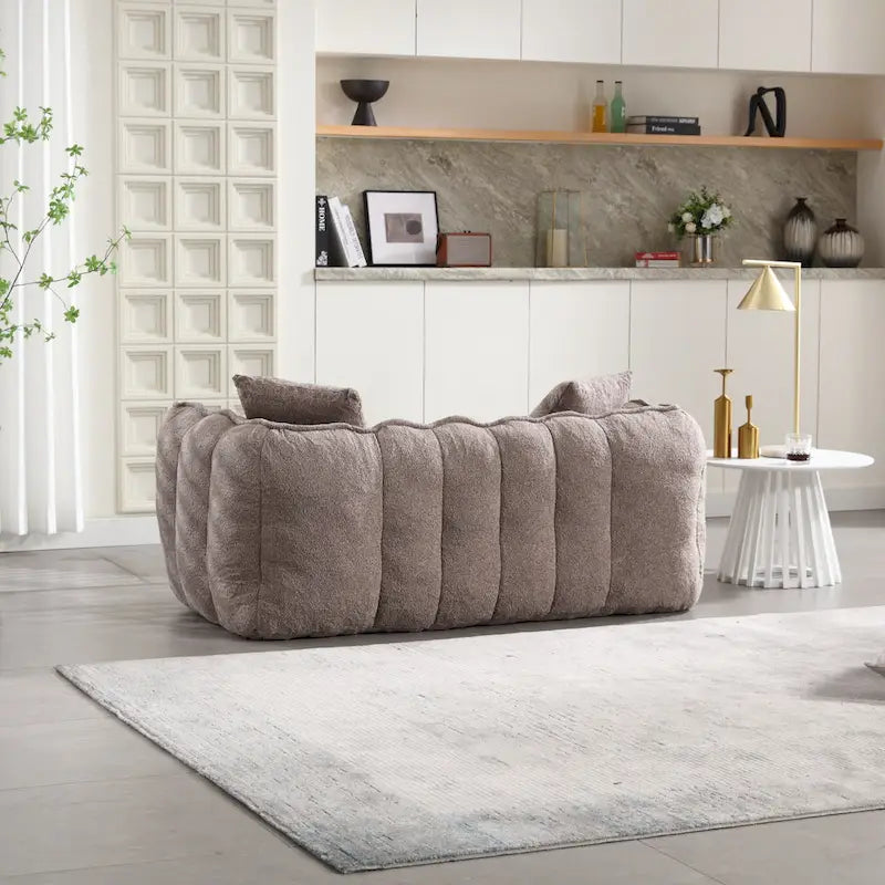Canapé d'appoint moderne 65.1 en chenille capitonnée avec mousse haute résilience