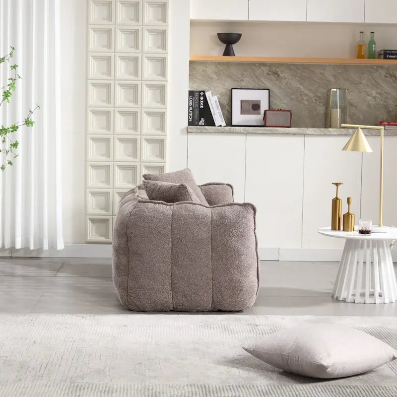 Canapé d'appoint moderne 65.1 en chenille capitonnée avec mousse haute résilience