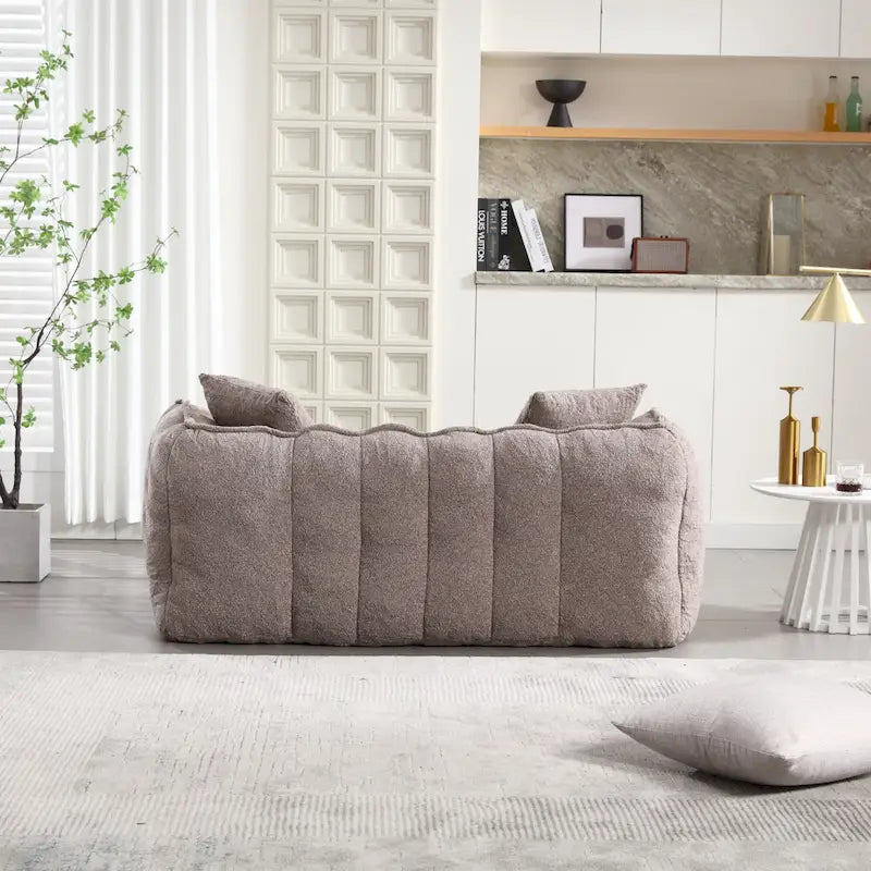 Canapé d'appoint moderne 65.1 en chenille capitonnée avec mousse haute résilience