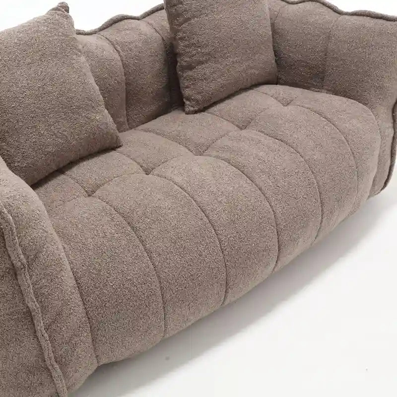 Canapé d'appoint moderne 65.1 en chenille capitonnée avec mousse haute résilience