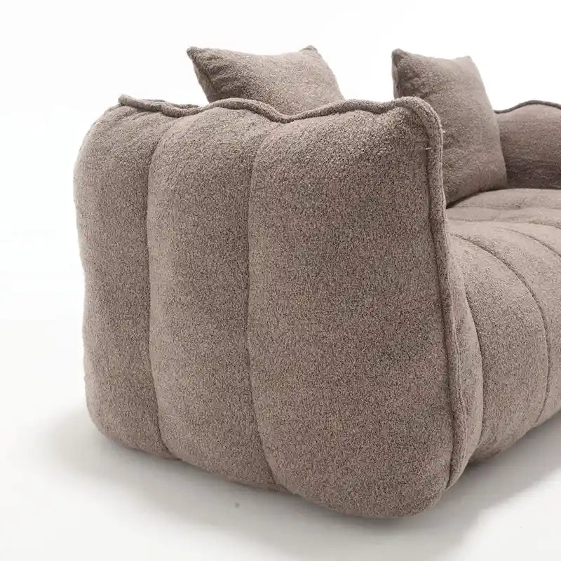 Canapé d'appoint moderne 65.1 en chenille capitonnée avec mousse haute résilience