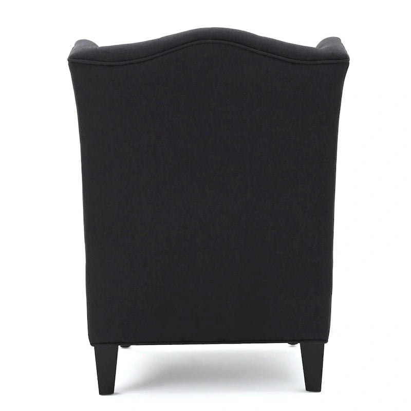 Fauteuil club capitonné à haut dossier couleur anthracite de 27,5 pouces