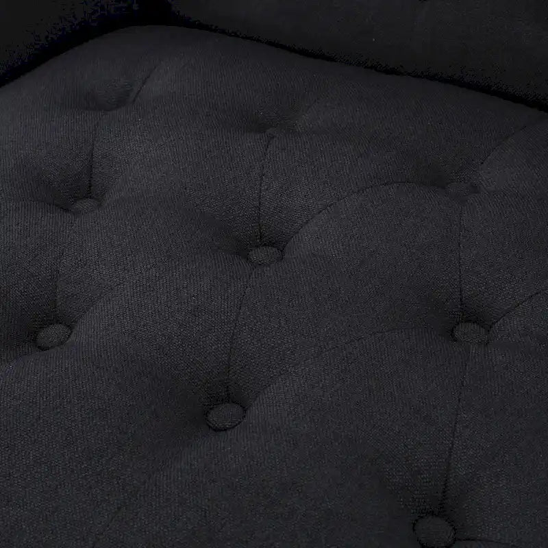 Fauteuil club capitonné à haut dossier couleur anthracite de 27,5 pouces
