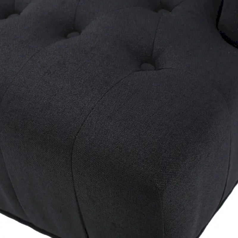 Fauteuil club capitonné à haut dossier couleur anthracite de 27,5 pouces