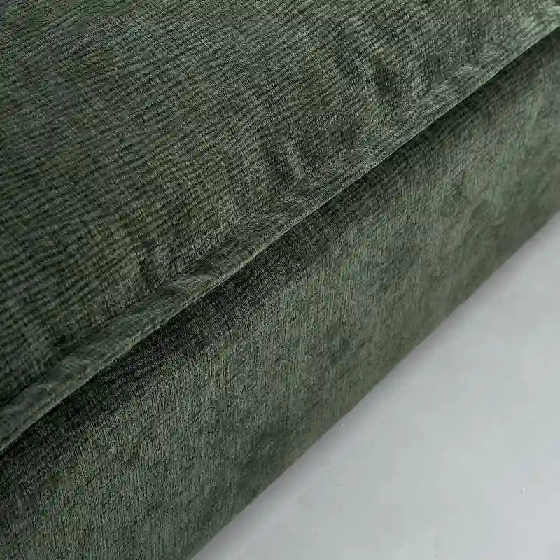 Canapé d'angle modulaire sans accoudoirs, revêtement chenille, combinaison libre