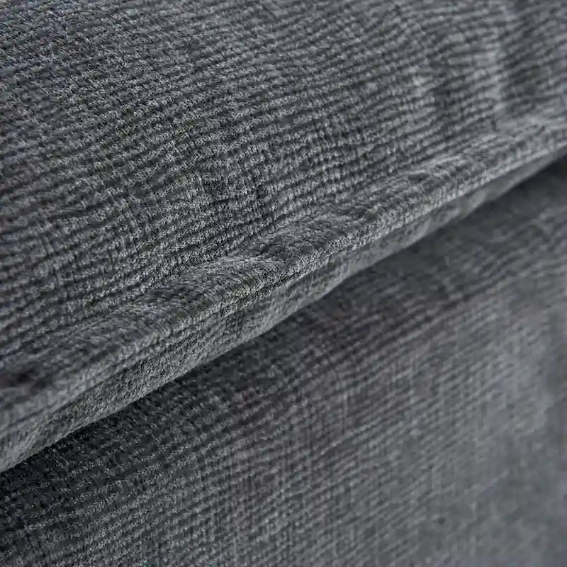 Canapé d'angle modulaire sans accoudoirs, revêtement chenille, combinaison libre