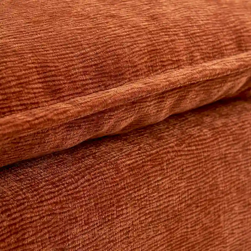 Canapé d'angle modulaire sans accoudoirs, revêtement chenille, combinaison libre
