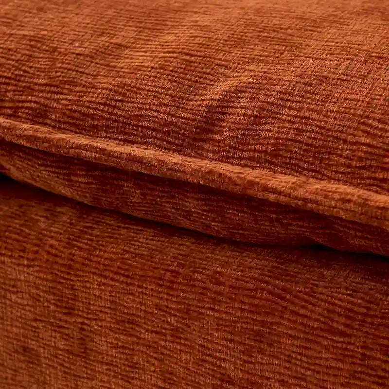 Canapé d'angle modulaire sans accoudoirs, revêtement chenille, combinaison libre