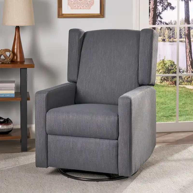 Fauteuil inclinable pivotant et réglable avec revêtement moelleux
