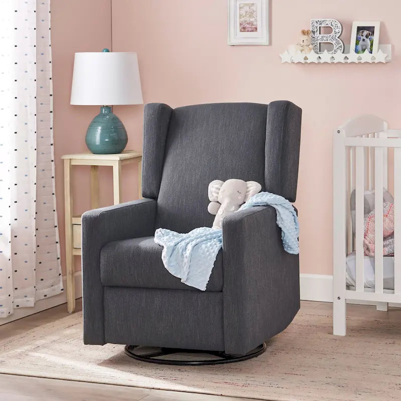 Fauteuil inclinable pivotant et réglable avec revêtement moelleux