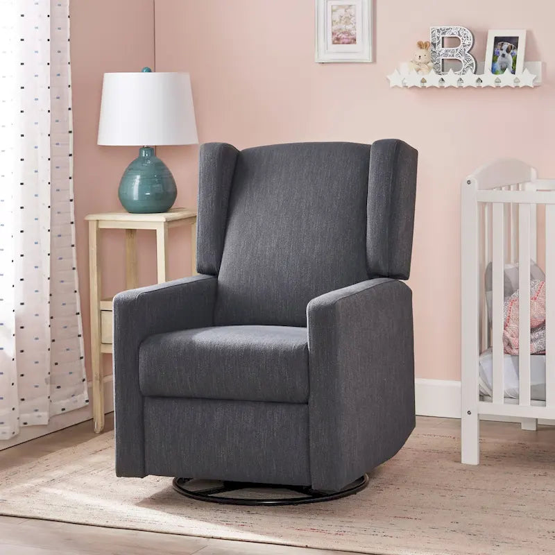 Fauteuil inclinable pivotant et réglable avec revêtement moelleux