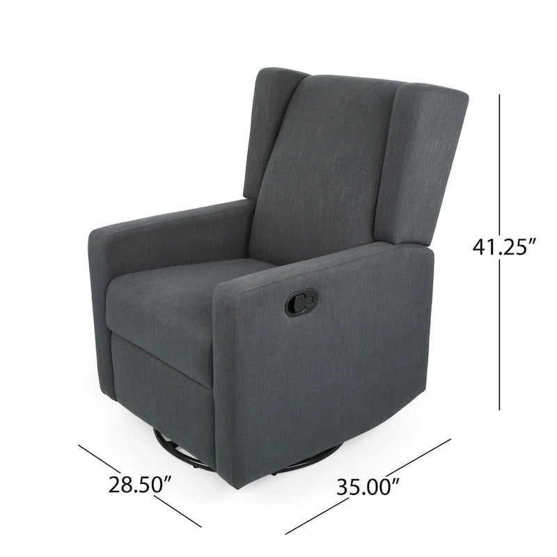 Fauteuil inclinable pivotant et réglable avec revêtement moelleux