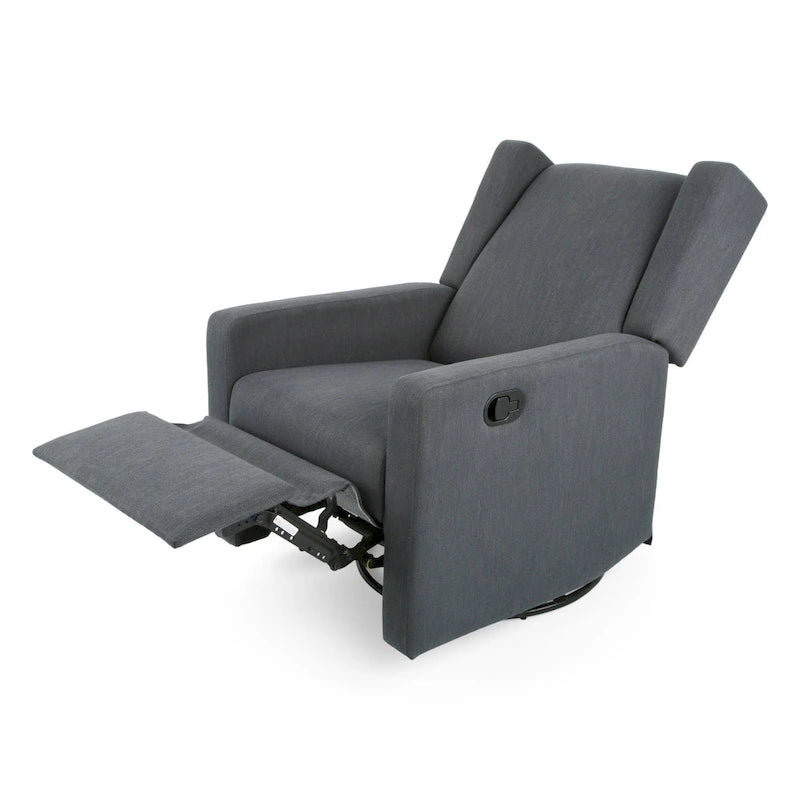 Fauteuil inclinable pivotant et réglable avec revêtement moelleux