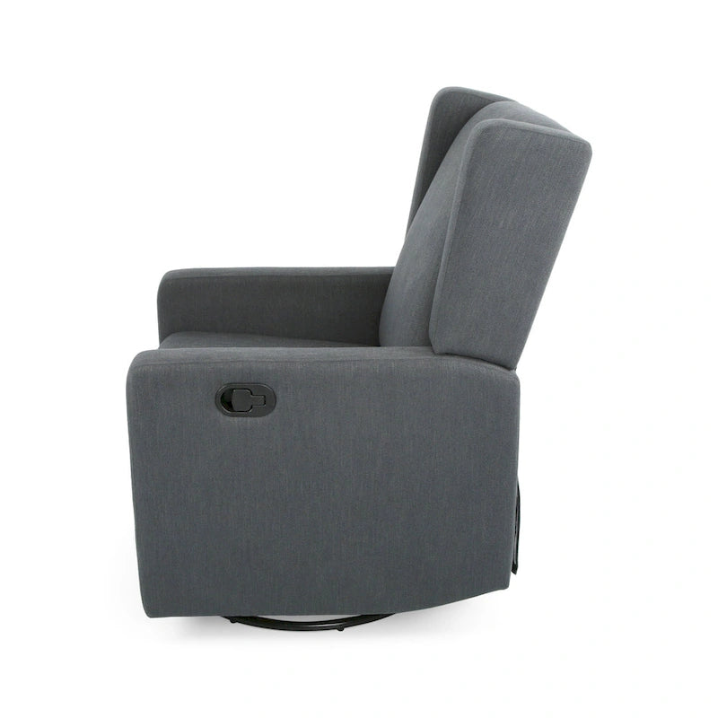 Fauteuil inclinable pivotant et réglable avec revêtement moelleux