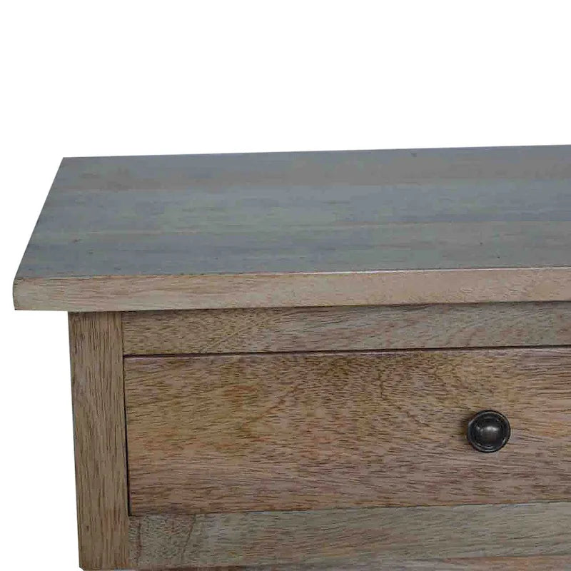 Console d'entrée en chêne à 2 tiroirs