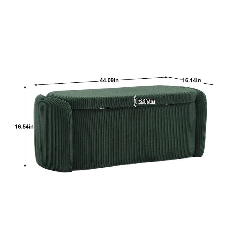 Pouf de rangement, banc d'extrémité de chambre, pouf de rangement rembourré en tissu