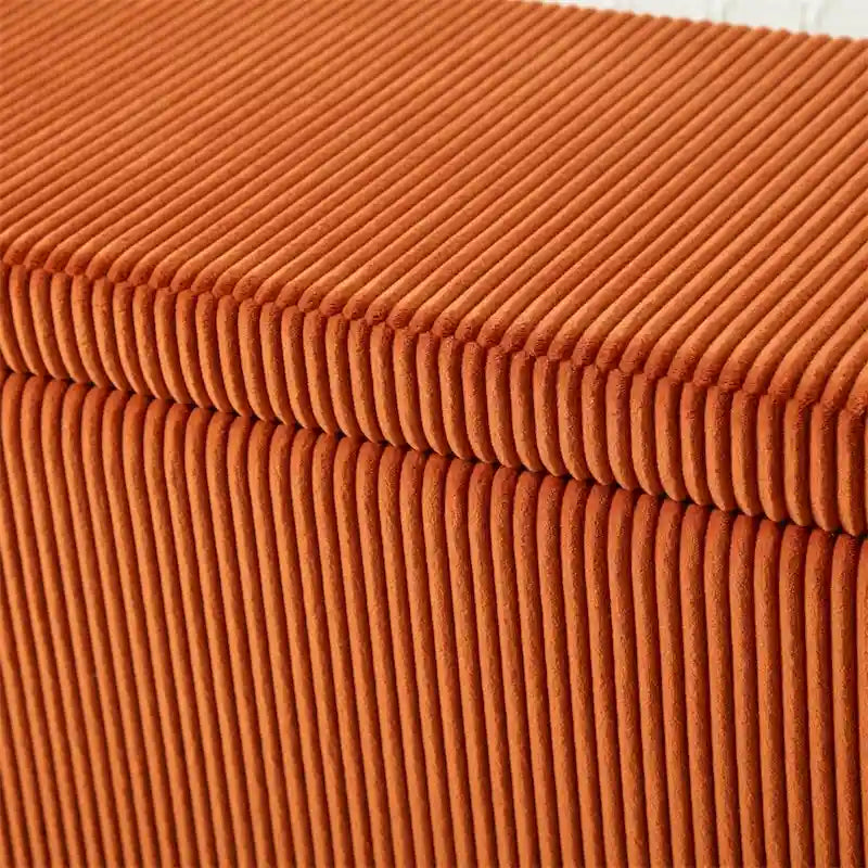 Pouf de rangement, banc d'extrémité de chambre, pouf de rangement rembourré en tissu